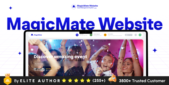 MagicMate – Multivendor Event Ticket Booking Management System Complete Website (Add-on)