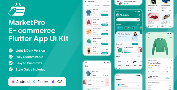 MarketPro – E-Commerce  Flutter App UI Kit | Android | iOS Mobile App