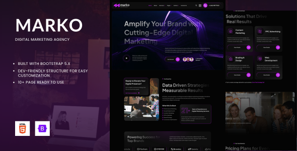 Marko – Digital Marketing Agency HTML Bootstrap 5 Template