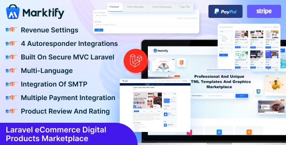 Marktify – Laravel eCommerce Digital Product Multivendor Marketplace