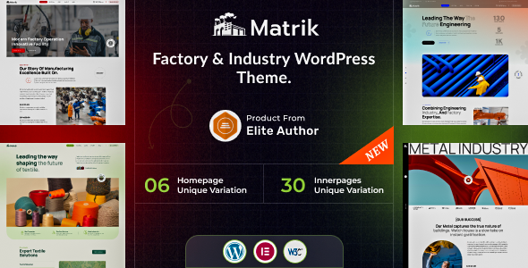 Matrik – Factory  Industry WordPress Theme