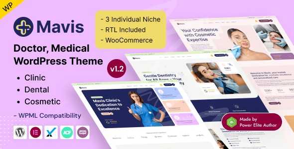 Mavis – Doctor  Medical Clinic Elementor WordPress Theme