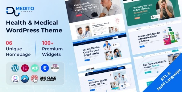 Medito – Health  Medical WordPress Theme + RTL Ready