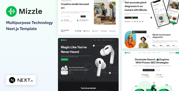 Mizzle – NextJs Technology and Corporate Template