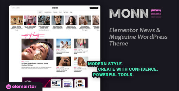 Monn – Elementor News  Magazine WordPress Theme