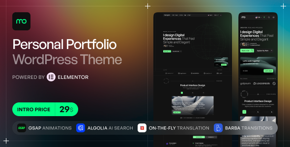 Monogram – Personal Portfolio WordPress Theme