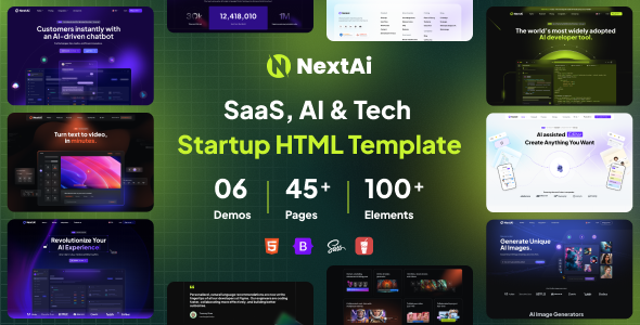 NextAI – SAAS, AI  Tech Startup HTML Template