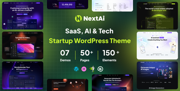 NextAI – SAAS, AI  Tech Startup WordPress Theme