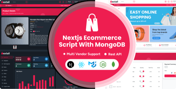 Nextall – Multivendor Ecommerce Marketplace Script with Next js, Node js  MongoDB