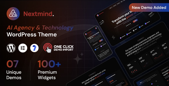 Nextmind – AI Agency  Technology WordPress Theme