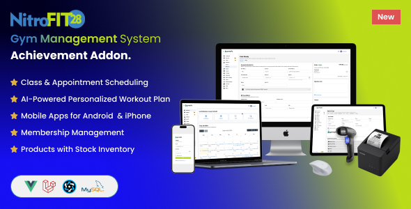NitroFIT28 | Fitness  Gym Management System Achievement Addon