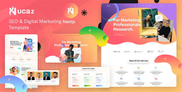 Nucaz – SEO  Digital Marketing Nextjs Template