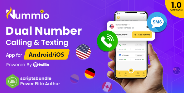 Nummio – Multi Number Calling  Texting App (React Native)