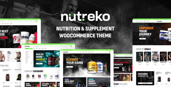 Nutreko – Nutrition  Supplement WooCommerce Theme