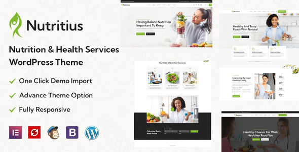 Nutritius – Nutrition  Health Services WordPress Theme