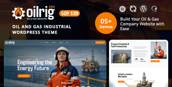 Oilrigpro – Oil Gas Company WordPress Theme