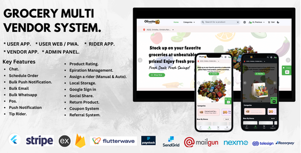 Olivette – Multivendor Grocery System