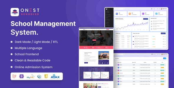 Onest Schooled – School Management System Laravel Script