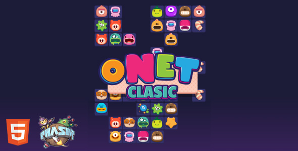Onet Classic Cartoon – HTML5 Game (Phaser 3)