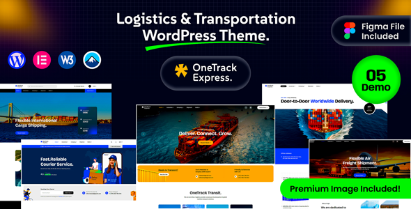 Onetrack – Logistics  Transportation WordPress Theme