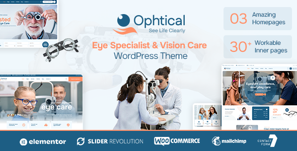 Ophtical – Eye Specialist  Vision Care WordPress Theme