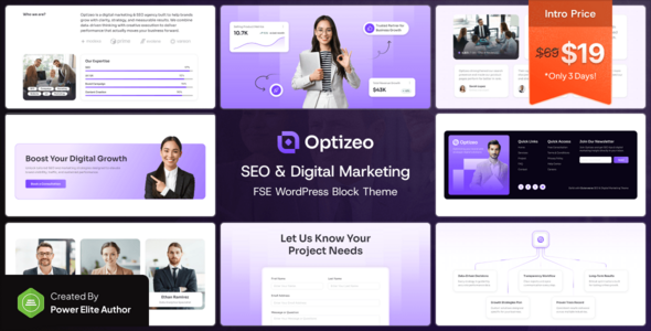 Optizeo – SEO  Digital Marketing FSE WordPress Block Theme