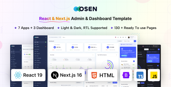 Osen – React  Next.js Admin Dashboard Template (Bootstrap 5)