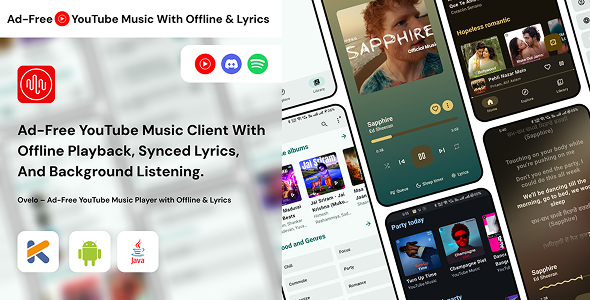 Ovelo – Ad-Free YouTube Music Player with Offline  Lyrics