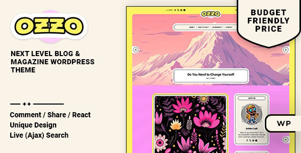 Ozzo – Personal Blog  Magazine WordPress Theme