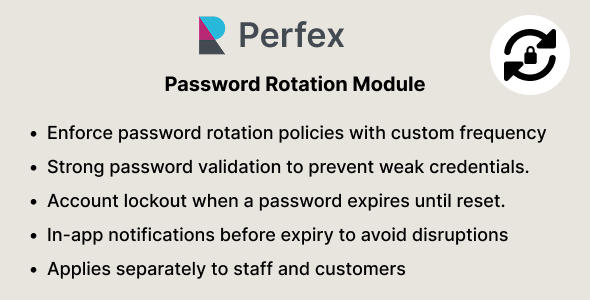 Password Rotation  Expiry – Security Module for Perfex CRM