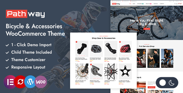 Pathway – Bicycle Equipment Shop WordPress WooCommerce Theme
