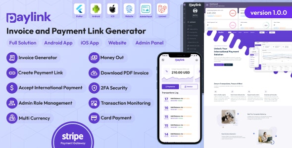 PayLink – Invoice and Payment Link Generator Full Solution