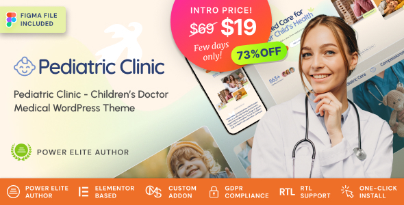 Pediatric Clinic – Children’s  Family Doctor Medical WordPress Theme