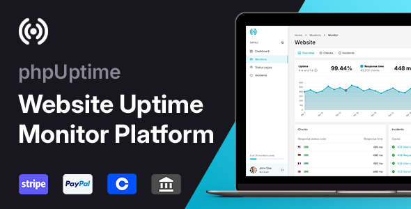 phpUptime – Website Uptime Monitor (SaaS) [Extended License]