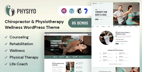 Physiyo – Chiropractor  Physiotherapy Wellness WordPress Theme