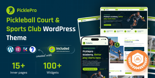 PicklePro – Pickleball Club  Sports WordPress Theme