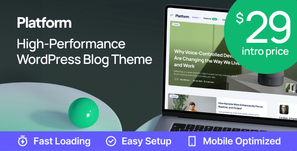 Platform – Modern High-Performance Blog WordPress Theme