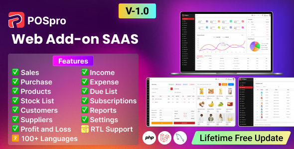 POSpro –  Web Add-on SAAS