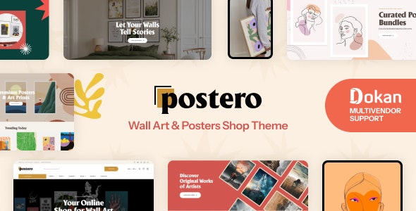 Postero – Wall Art  Poster WooCommerce Theme