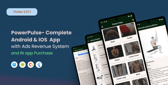 Power Pulse – Workout Exercise Flutter ready to publish with ads