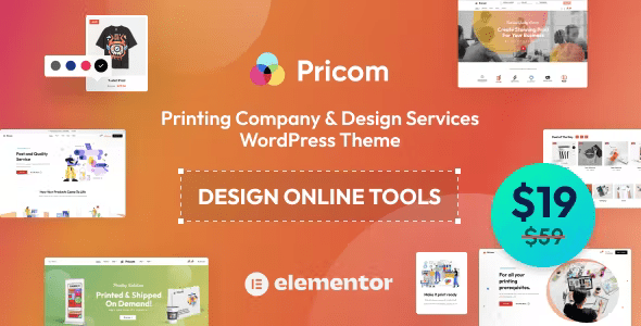 Pricom – Printing Company Design Services WordPress theme