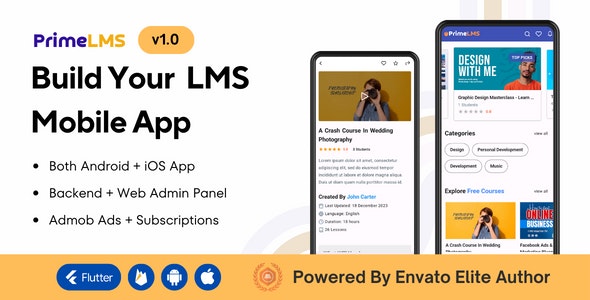 Prime LMS – Online Course Learning Flutter Mobile App
