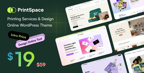 PrintSpace – Printing Services  Design Online WooCommerce WordPress theme