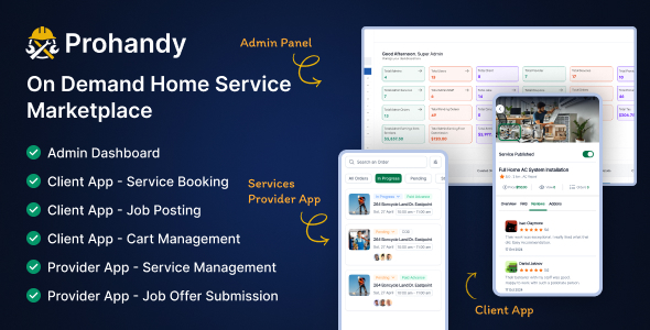 Prohandy – On Demand Home Service Marketplace Platform