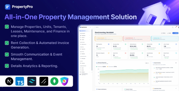 PropertyPro – Property  Tenant Management Software | Next.js, MongoDB