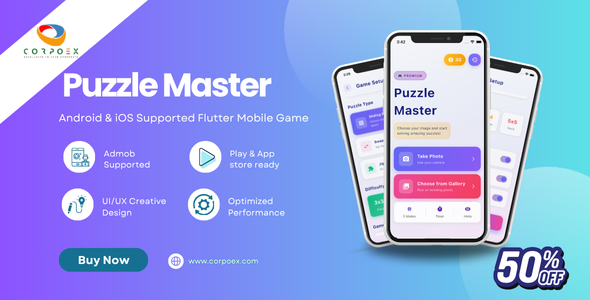 Puzzle Master – Flutter Game with Admob Support