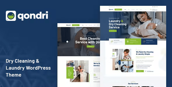 Qondri – Dry Cleaning  Laundry Services WordPress Theme