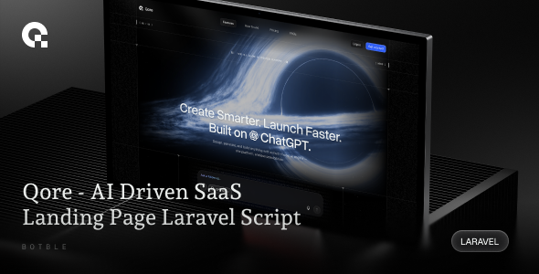 Qore – AI Driven SaaS Landing Page Laravel Script