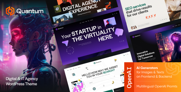 Quantum – Digital  IT Agency WordPress Theme