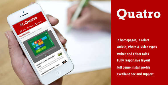 Quatro – News Magazine Drupal 11 10 Theme